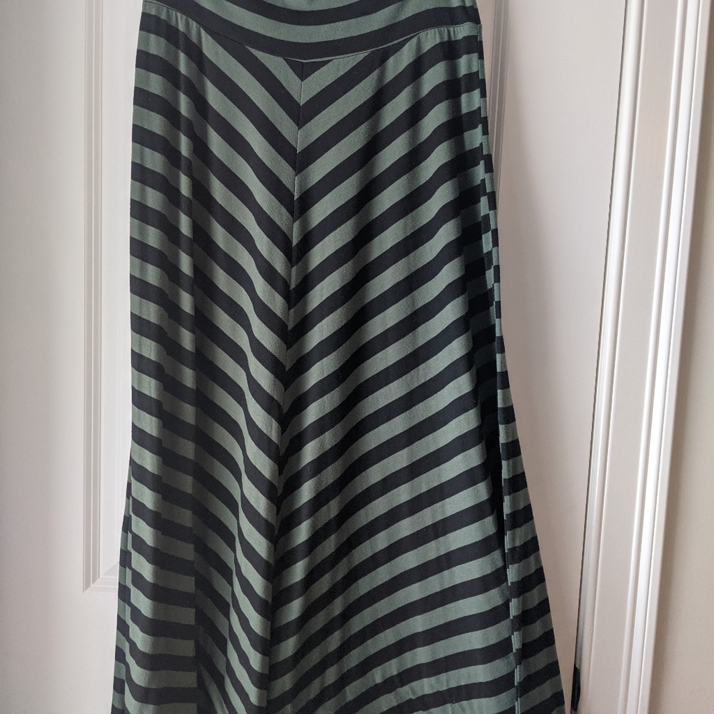 Women striped maxi skirt